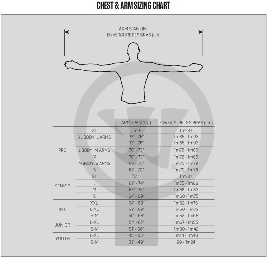 Warrior Hockey Size Chart