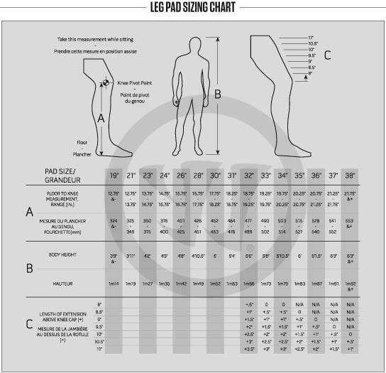 Bauer Goalie Size Chart